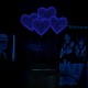 Акриловий 3D світильник-нічник серце