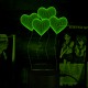 Акриловий 3D світильник-нічник серце