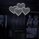 Акриловий 3D світильник-нічник серце