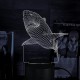 Акриловий 3D світильник-нічник Акула