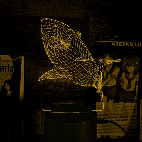 Акриловий 3D світильник-нічник Акула