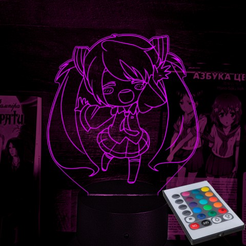 Акриловий 3D світильник-ночник Міку Хацуне