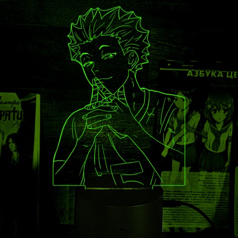 Акриловий 3D світильник-нічник Тендо Саторі  Haikyu!! Волейбол!!