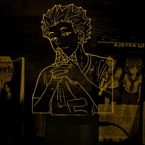 Акриловий 3D світильник-нічник Тендо Саторі  Haikyu!! Волейбол!!