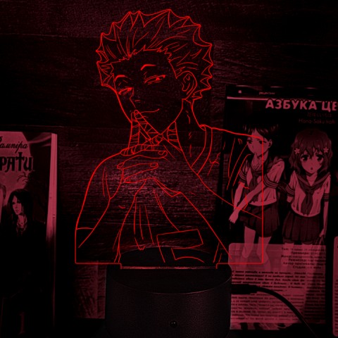 Акриловий 3D світильник-нічник Тендо Саторі  Haikyu!! Волейбол!!