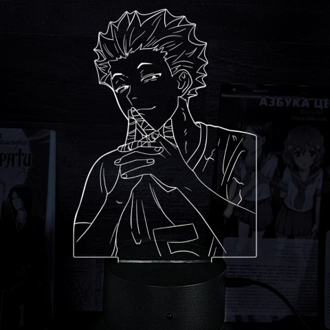 Акриловий 3D світильник-нічник Тендо Саторі  Haikyu!! Волейбол!!