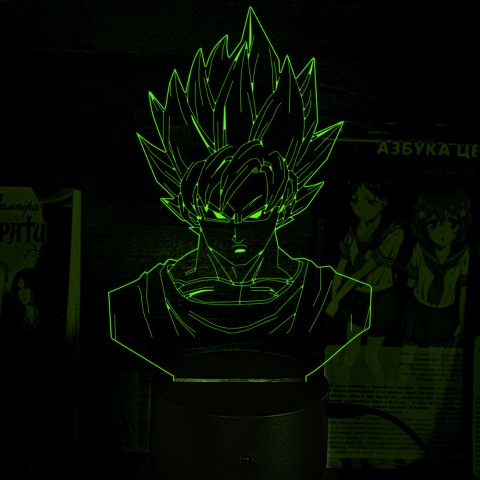 Акриловий 3D світильник-нічник Сон Гоку Dragon Ball