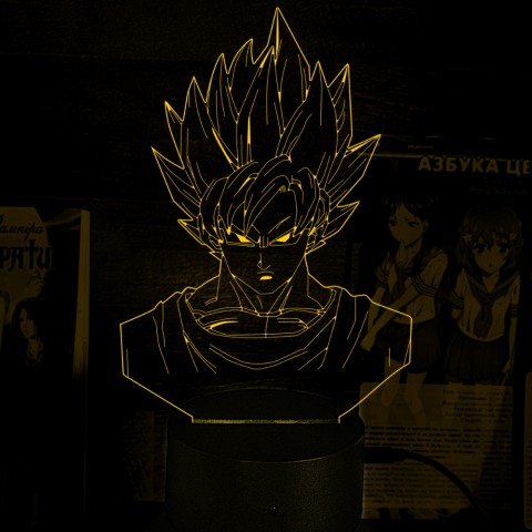 Акриловий 3D світильник-нічник Сон Гоку Dragon Ball
