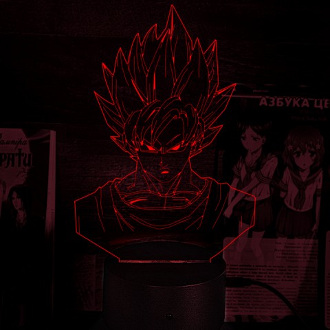 Акриловий 3D світильник-нічник Сон Гоку Dragon Ball
