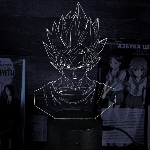 Акриловий 3D світильник-нічник Сон Гоку Dragon Ball