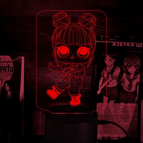 Акриловий 3D світильник-нічник LOL Surprise! 