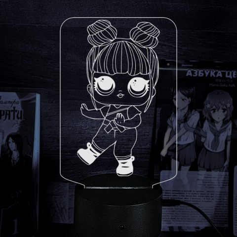 Акриловий 3D світильник-нічник LOL Surprise! 