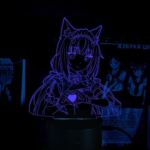 Акриловий 3D світильник-нічник NekoPara