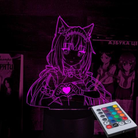 Акриловий 3D світильник-нічник NekoPara