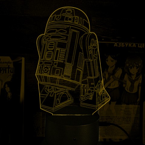 Акриловий 3D світильник-ночник Star Wars R2-D2 Зоряні війни