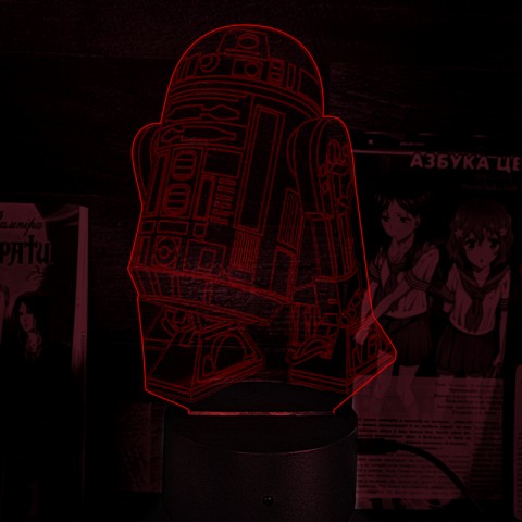 Акриловий 3D світильник-ночник Star Wars R2-D2 Зоряні війни