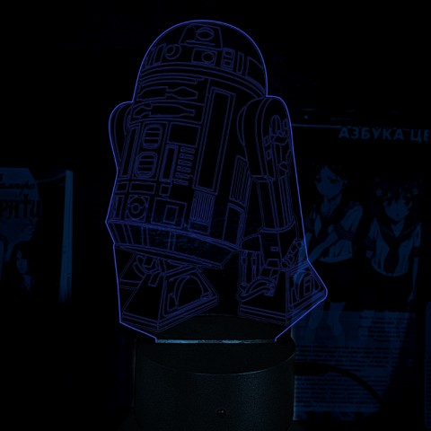 Акриловий 3D світильник-ночник Star Wars R2-D2 Зоряні війни
