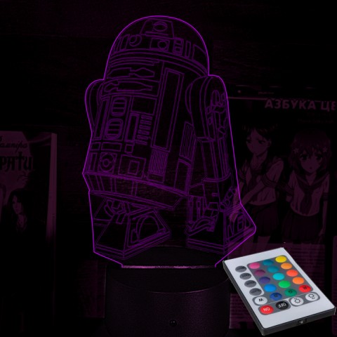 Акриловий 3D світильник-ночник Star Wars R2-D2 Зоряні війни