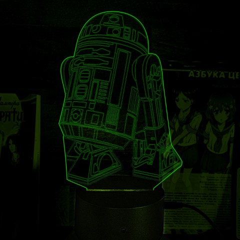Акриловий 3D світильник-ночник Star Wars R2-D2 Зоряні війни
