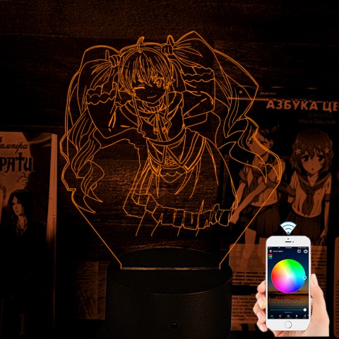 Акриловий 3D світильник-нічник Реінкарнація безробітного Еріс Бореас Грейрат