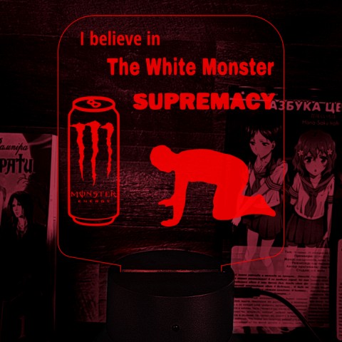 Акриловий 3D світильник-нічник Енергетик Monster