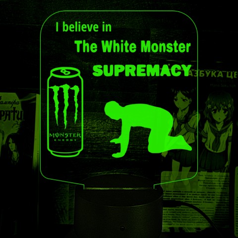 Акриловий 3D світильник-нічник Енергетик Monster