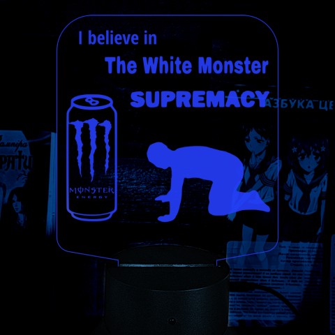 Акриловий 3D світильник-нічник Енергетик Monster