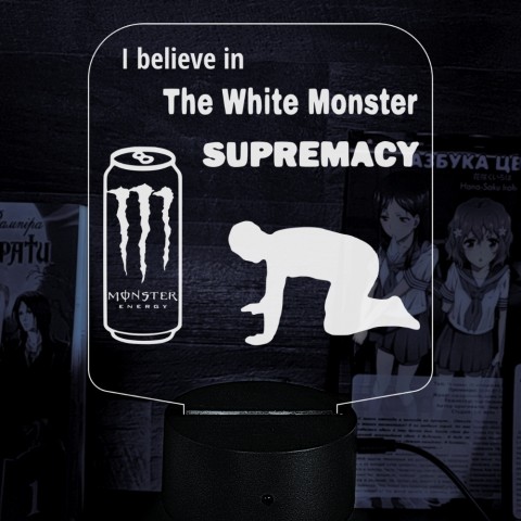 Акриловий 3D світильник-нічник Енергетик Monster