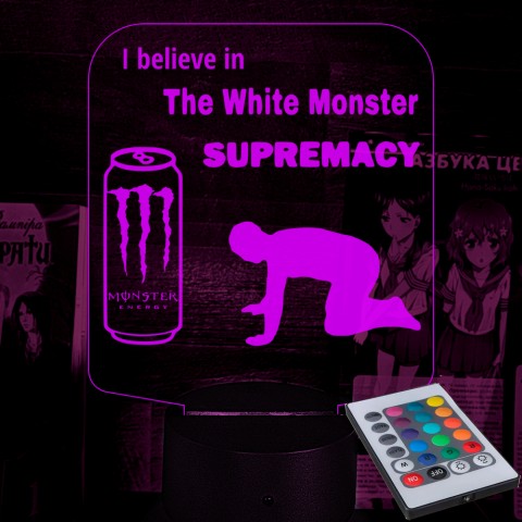 Акриловий 3D світильник-нічник Енергетик Monster
