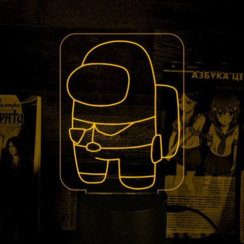 Акриловий 3D світильник-нічник Among Us