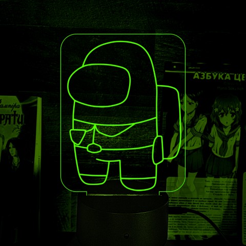 Акриловий 3D світильник-нічник Among Us