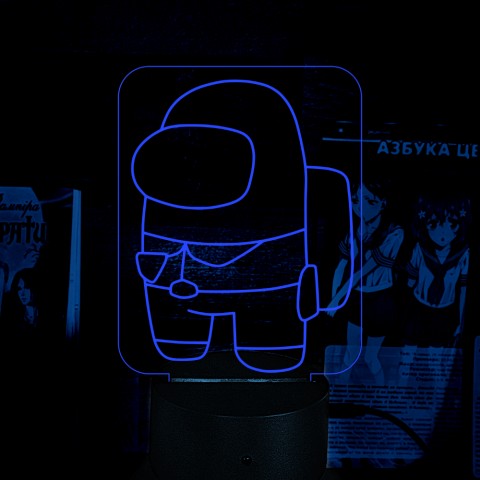 Акриловий 3D світильник-нічник Among Us