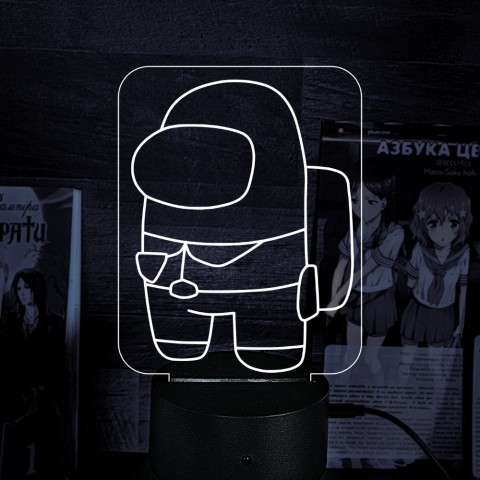 Акриловий 3D світильник-нічник Among Us