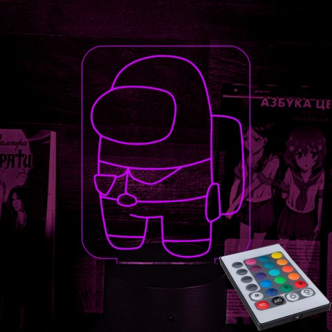 Акриловий 3D світильник-нічник Among Us