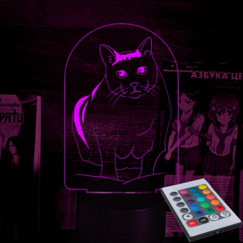 Акриловий 3D світильник-нічник Кіт Бендер Мем