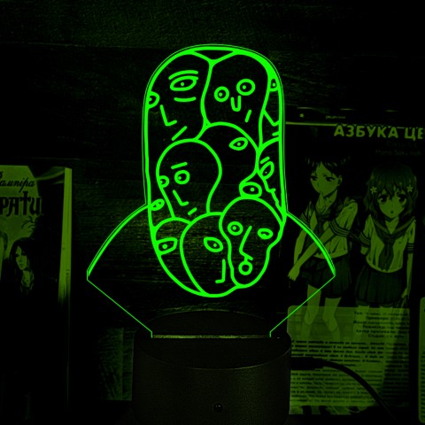 Акриловий 3D світильник-нічник Обличчя Абстракція