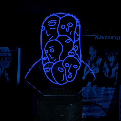 Акриловий 3D світильник-нічник Обличчя Абстракція