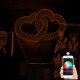 Акриловий 3D світильник-нічник 3D серця
