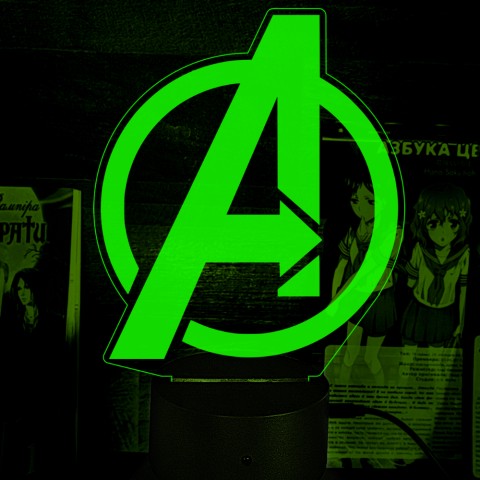 Акриловий 3D світильник-ночник Мстители