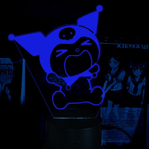 Акриловий 3D світильник-нічник Куромі Onegai My Melody