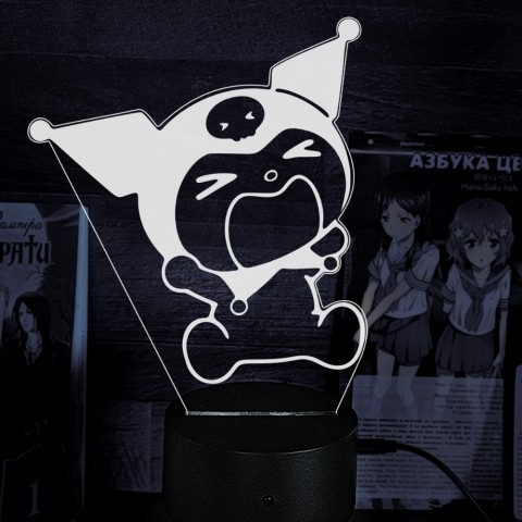 Акриловий 3D світильник-нічник Куромі Onegai My Melody