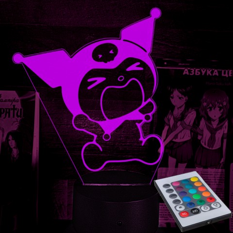 Акриловий 3D світильник-нічник Куромі Onegai My Melody