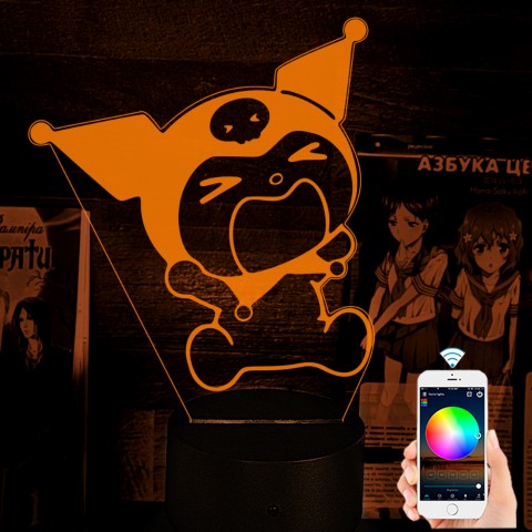 Акриловий 3D світильник-нічник Куромі Onegai My Melody