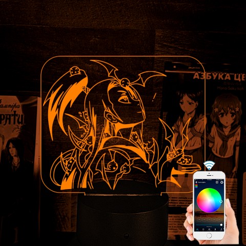 Акриловий 3D світильник-ночник Дейдара Наруто