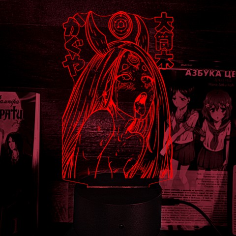 Акриловий 3D світильник-ночник Ахегао Ahegao