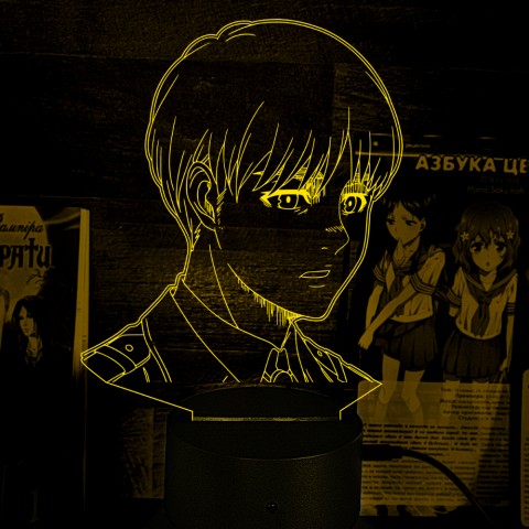 Акриловий 3D світильник-ночник Атака Титанів Армін Арлерт