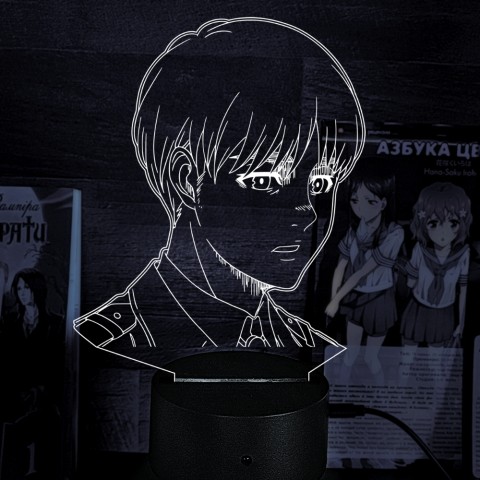 Акриловий 3D світильник-ночник Атака Титанів Армін Арлерт