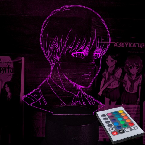 Акриловий 3D світильник-ночник Атака Титанів Армін Арлерт