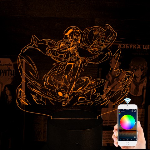Акриловий 3D світильник-нічник Genshin Impact Гань Юй