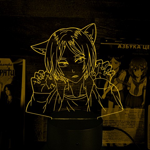Акриловий 3D світильник-нічник Haikyu!! Волейбол!! Кенма Козуме
